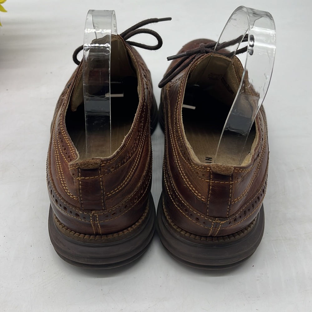 Cole Haan Brown Leather Wing Tip Oxford Size 8. MS2609A - Picture 4 of 8